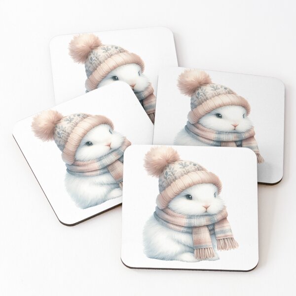 Item preview, A0571 Fluffy Rabbit in Scarf – Adorable Rabbit-Themed Collectible, Perfect Gift for Winter, Heartwarming Decor, Premium Quality Design designed and sold by angieart68.