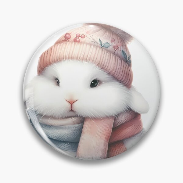 Item preview, A0571 Fluffy Rabbit in Scarf – Adorable Rabbit-Themed Collectible, Perfect Gift for Winter, Heartwarming Decor, Premium Quality Design designed and sold by angieart68.