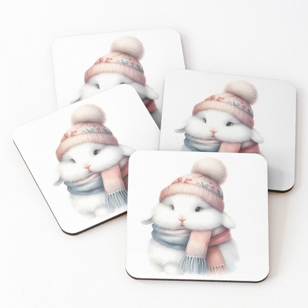 Item preview, A0571 Fluffy Rabbit in Scarf – Adorable Rabbit-Themed Collectible, Perfect Gift for Winter, Heartwarming Decor, Premium Quality Design designed and sold by angieart68.