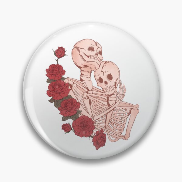 Item preview, Flower Skeleton Love - Retro - skeleton valentine retro design designed and sold by Dominika Farkašová.