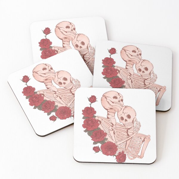 Item preview, Flower Skeleton Love - Retro - skeleton valentine retro design designed and sold by Dominika Farkašová.