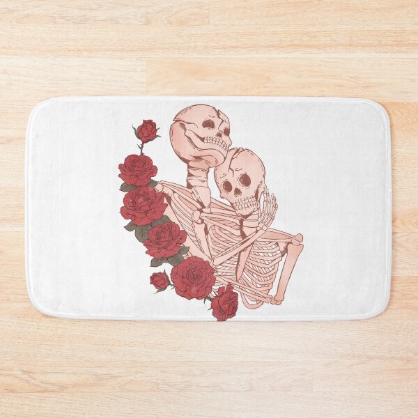 Item preview, Flower Skeleton Love - Retro - skeleton valentine retro design designed and sold by Dominika Farkašová.