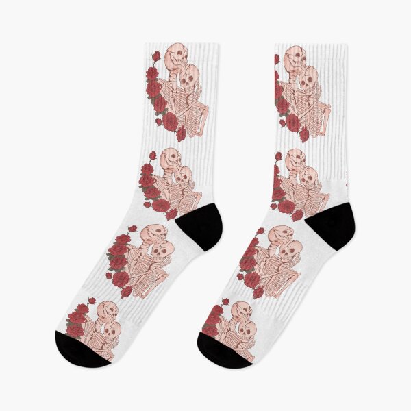 Item preview, Flower Skeleton Love - Retro - skeleton valentine retro design designed and sold by Dominika Farkašová.