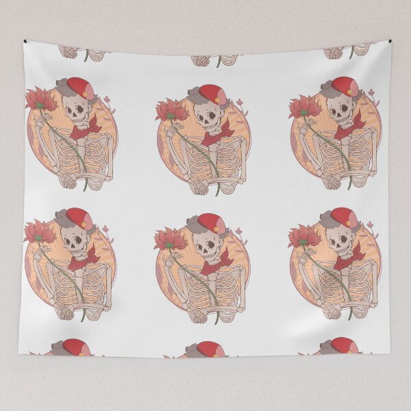 Item preview, Love Skeleton flower - Retro - skeleton valentine retro design designed and sold by Dominika Farkašová.