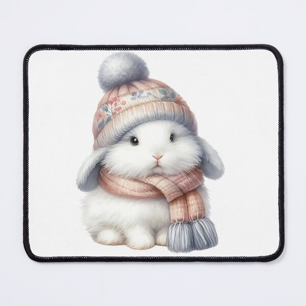 Item preview, A0571 Fluffy Rabbit in Scarf – Adorable Rabbit-Themed Collectible, Perfect Gift for Winter, Heartwarming Decor, Premium Quality Design designed and sold by angieart68.