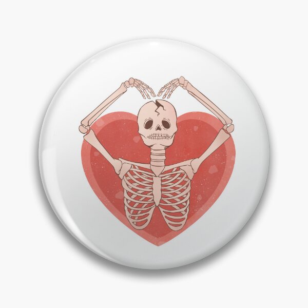 Item preview, Skeleton-Heart-Valentine - Retro - skeleton valentine retro design designed and sold by Dominika Farkašová.