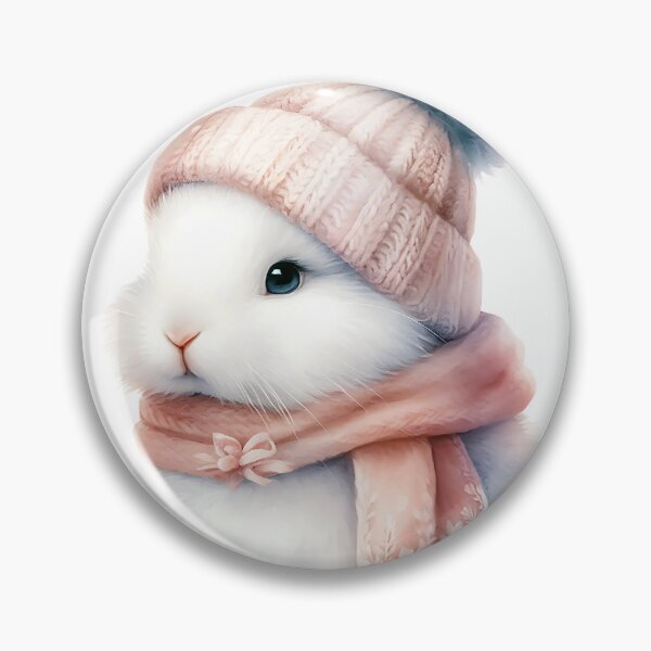 Item preview, A0571 Fluffy Rabbit in Scarf – Adorable Rabbit-Themed Collectible, Perfect Gift for Winter, Heartwarming Decor, Premium Quality Design designed and sold by angieart68.