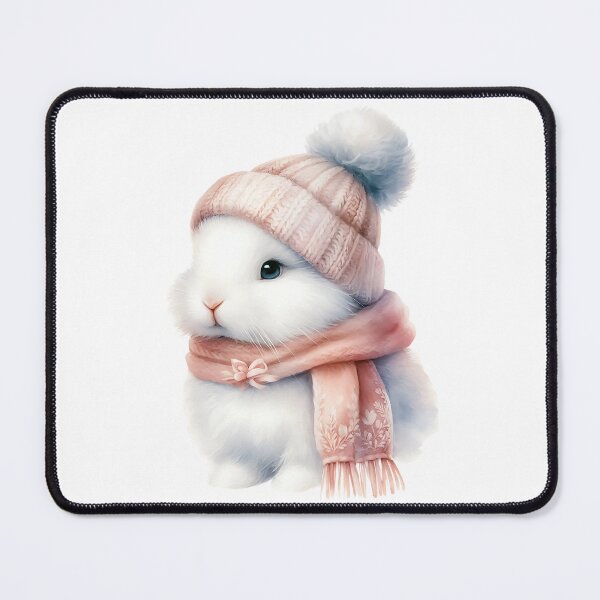 Item preview, A0571 Fluffy Rabbit in Scarf – Adorable Rabbit-Themed Collectible, Perfect Gift for Winter, Heartwarming Decor, Premium Quality Design designed and sold by angieart68.