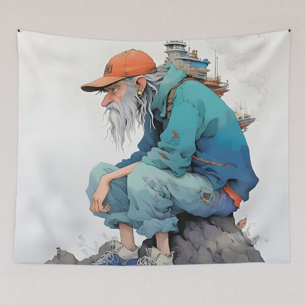 Item preview, old man master of ocean designed and sold by aliraweb.