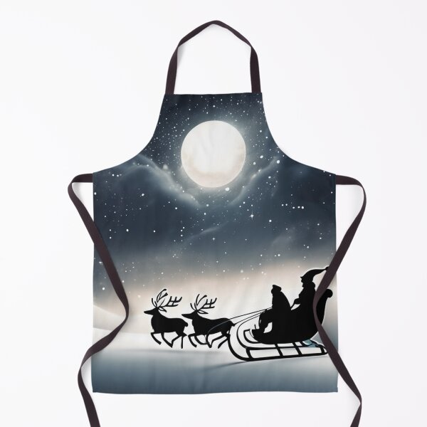 Item preview, santa riding his sledge on a full moon night designed and sold by optimusprime39.