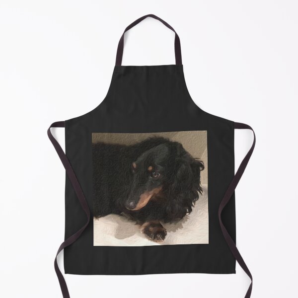 Item preview, Long-haired Dachshund dog cute face close-up designed and sold by SolidEarthArt.