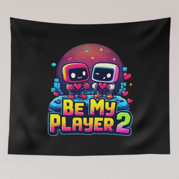 Item preview, Be My Player 2 - Retro Valentine's Day Robot Design by LaLi Designs designed and sold by LaLi-Designs.