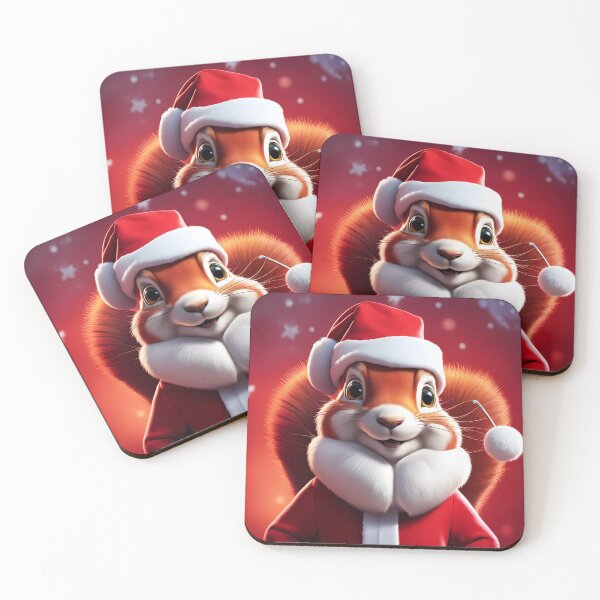 Artikelvorschau, Eichhörnchen als Weihnachtsmann entworfen und verkauft von Colin Bentham.