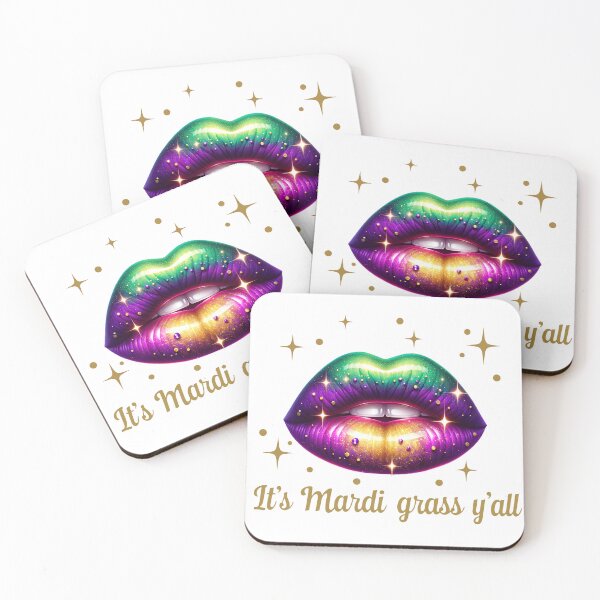Item preview, It's Mardi Gras Y'all -  Glitter Lips designed and sold by Serbin.