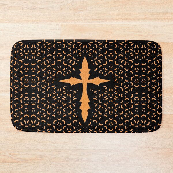 Item preview, Minimal Floral Cross Design – Elegant golden Christian Art for Faith-Based Apparel and Decor designed and sold by ZechJohnRB.