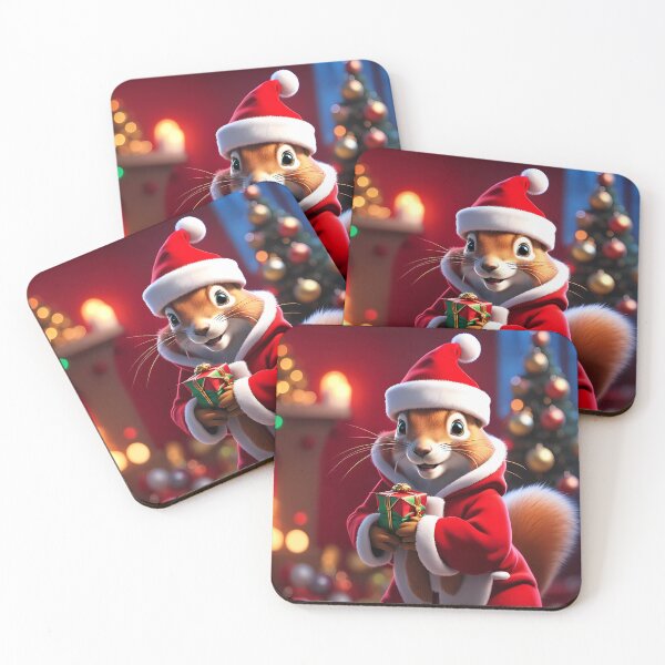 Artikelvorschau, Eichhörnchen als Weihnachtsmann entworfen und verkauft von Colin Bentham.