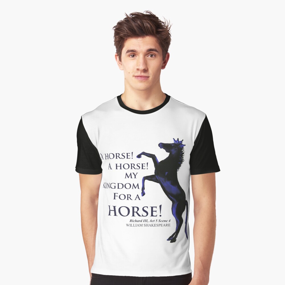 A Horse My Kingdom For A Horse Shakespeare Quote Richard III Sweatshirt