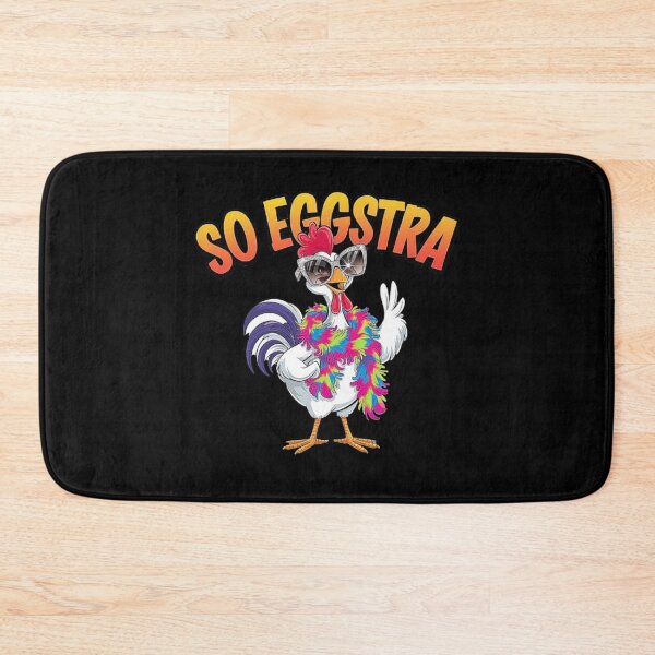 Item preview, Funny Chicken Cartoon Illustration - So Eggstra Colorful Rooster Art designed and sold by love3617.