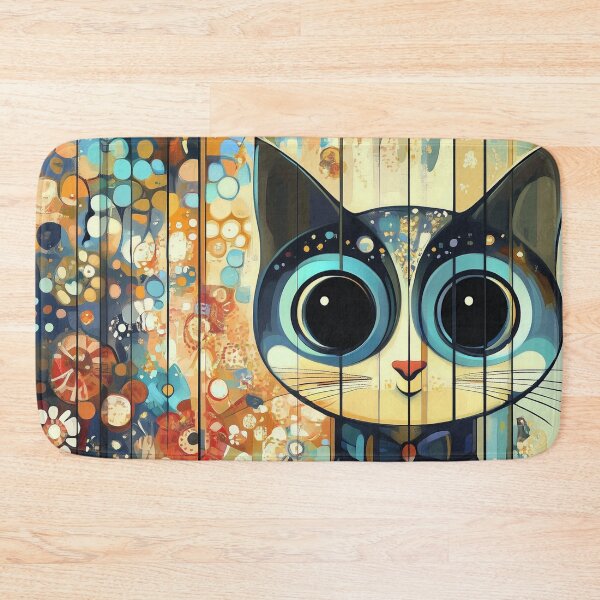 Item preview, Big Eye cat design, "Bow Tie & Blossoms"  designed and sold by Shoot-The-Moon.