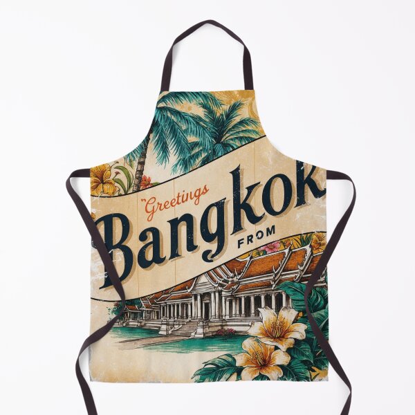 Item preview, Greetings from Bangkok Thailand Vintage Travel Retro Postcard Design designed and sold by TravelPostcardGems.