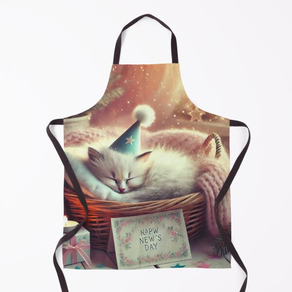 Item preview, Peaceful Kitten Relaxing on New Year's Day designed and sold by NiceArtsPlace.