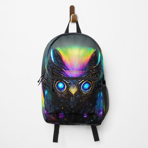 Item preview, Vibrant Neon Owl with Hypnotic Eyes designed and sold by Amr Siam.