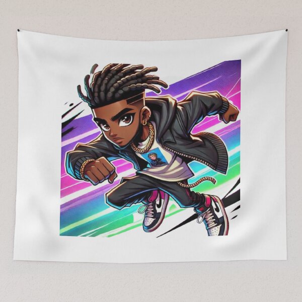 Item preview, Black Anime Hero designed and sold by MomentsbyMo.