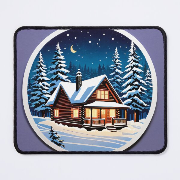 Item preview, Cute Winter Christmas Holiday Woden House Design designed and sold by Cookbeat.