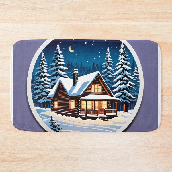 Item preview, Cute Winter Christmas Holiday Woden House Design designed and sold by Cookbeat.