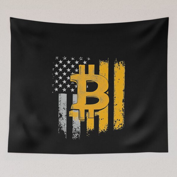 Item preview, Bitcoin America flag,Vintage Bitcoin logo designed and sold by SOUFIANE1991.