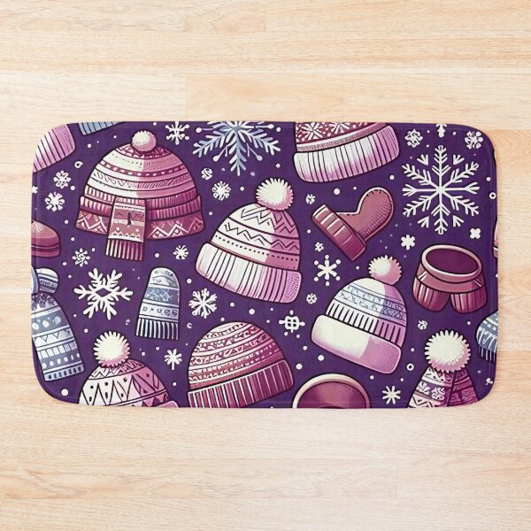 Item preview, Cozy Winter Vibes - Snowflakes & Beanies designed and sold by Haji  Kamora.
