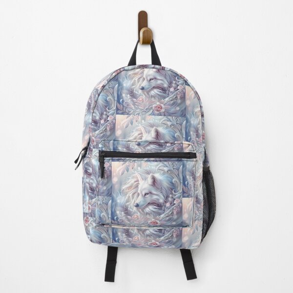 Item preview, Wolf among flowers. White wolf. designed and sold by MagelliShop.
