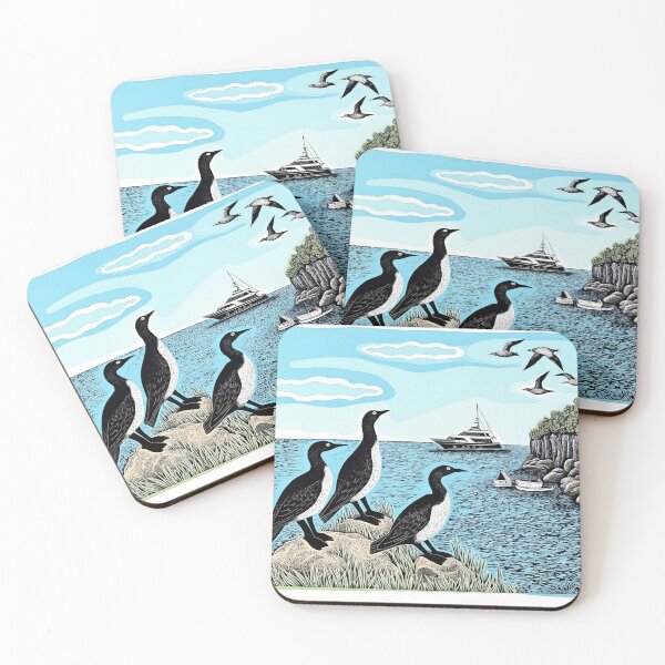 Item preview, Cormorants in seascape designed and sold by DJVYEATES.