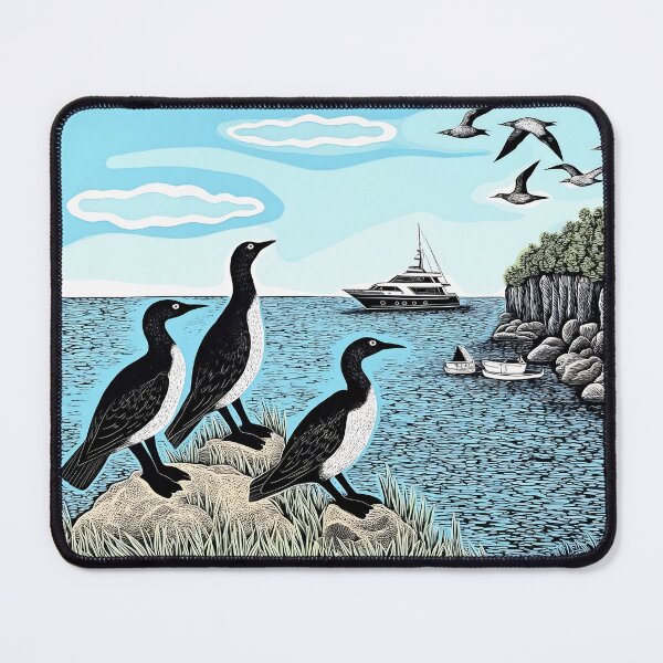 Item preview, Cormorants in seascape designed and sold by DJVYEATES.