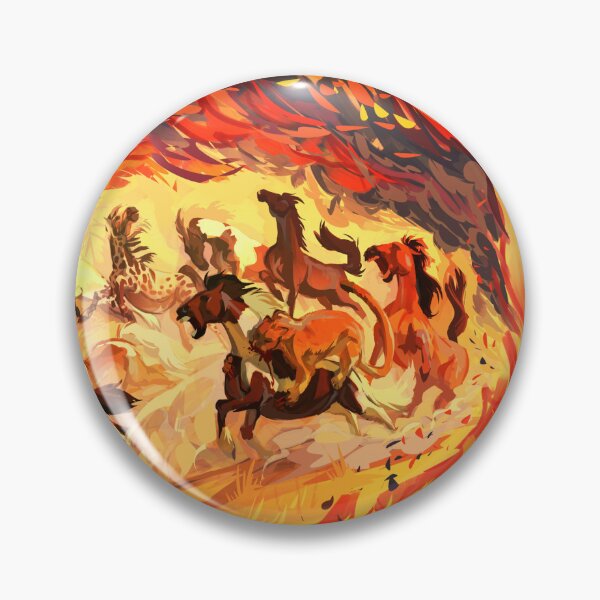 Item preview, A herd of horses fleeing a wildfire designed and sold by ViggoUno.