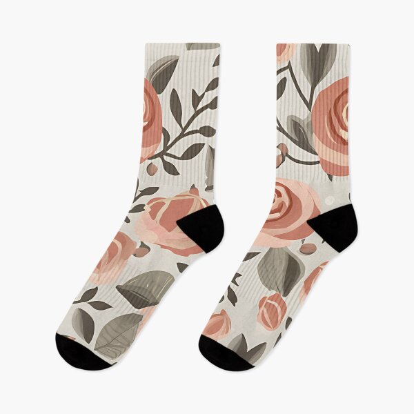 Item preview, Stylized roses and leaves in soft pastels pattern designed and sold by Haji  Kamora.