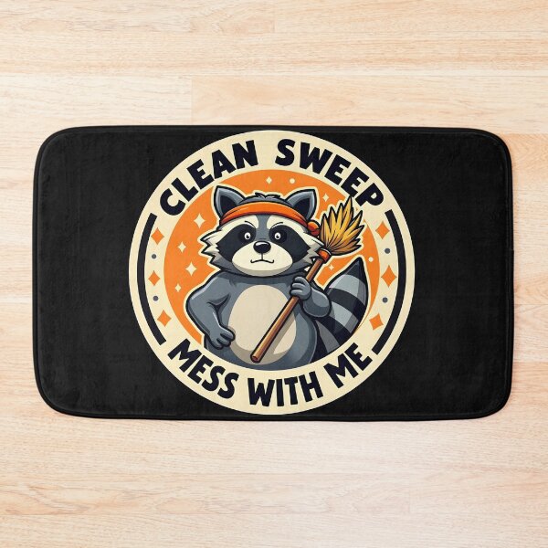Item preview, Clean Sweep Raccoon: Chaos Meets Cleanliness in Style designed and sold by shrolts.