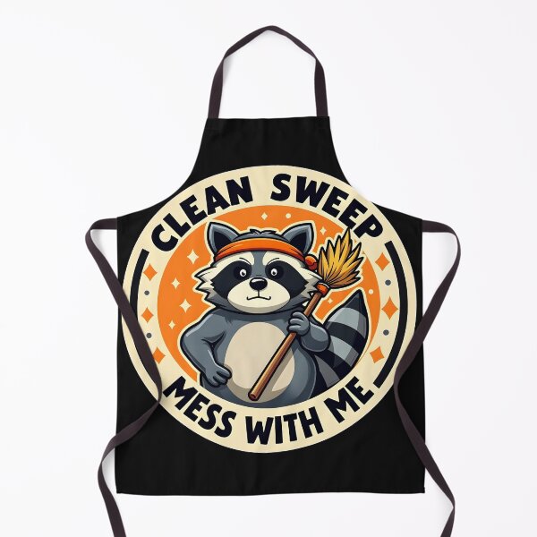 Item preview, Clean Sweep Raccoon: Chaos Meets Cleanliness in Style designed and sold by shrolts.