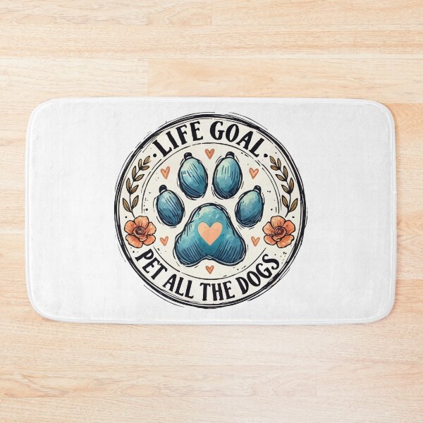 Item preview, Life Goal Pet All the Dogs Paw Retro designed and sold by TomFrontierArt.
