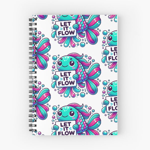 Item preview, Cute Fish Sticker Design- Let It Flow designed and sold by callmegizy.