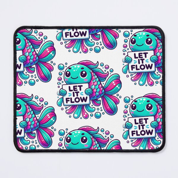 Item preview, Cute Fish Sticker Design- Let It Flow designed and sold by callmegizy.