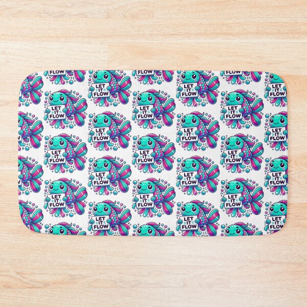 Item preview, Cute Fish Sticker Design- Let It Flow designed and sold by callmegizy.