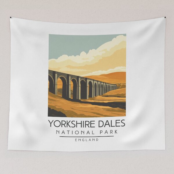 Artikelvorschau, Eine Vintage-Illustration des Yorkshire Dales Nationalpark - England entworfen und verkauft von GoodOldVintage.