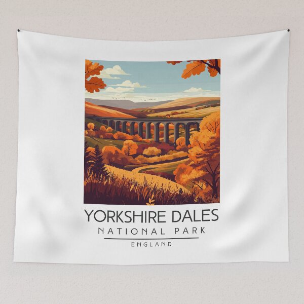Artikelvorschau, Eine Vintage-Illustration des Yorkshire Dales Nationalpark - England entworfen und verkauft von GoodOldVintage.