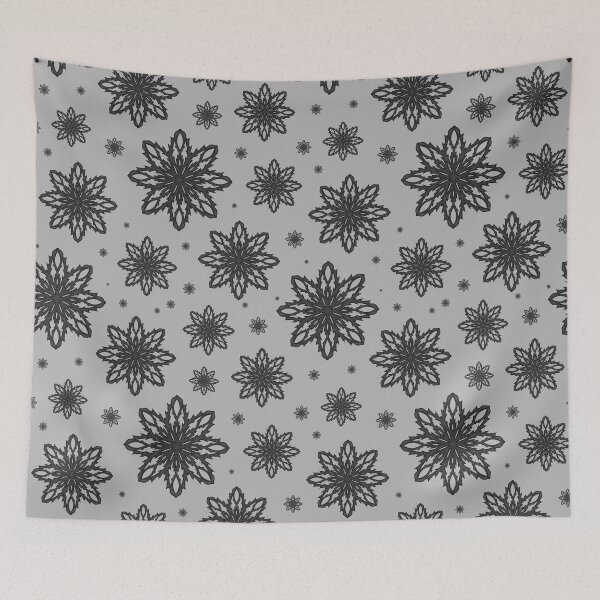 Item preview, Pattern of falling snowflakes "Inspiration" of black color designed and sold by Cherevan.