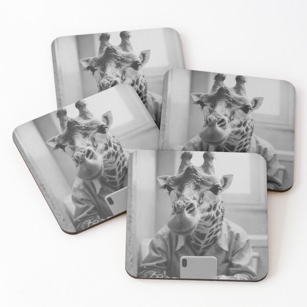 Item preview, Giraffe Selfie Time on the Toilet designed and sold by vk09.