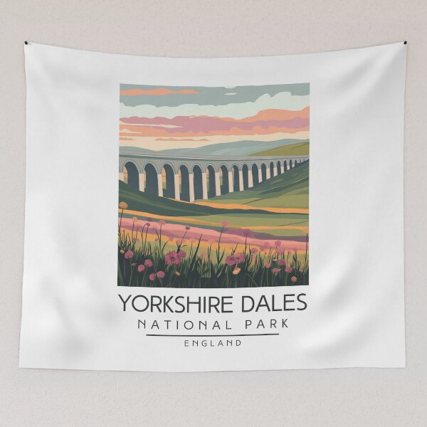 Artikelvorschau, Eine Vintage-Illustration des Yorkshire Dales Nationalpark - England entworfen und verkauft von GoodOldVintage.