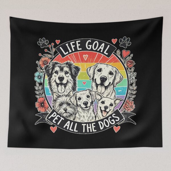 Item preview, Life Goal Pet All the Dogs Dog Owner designed and sold by TomFrontierArt.