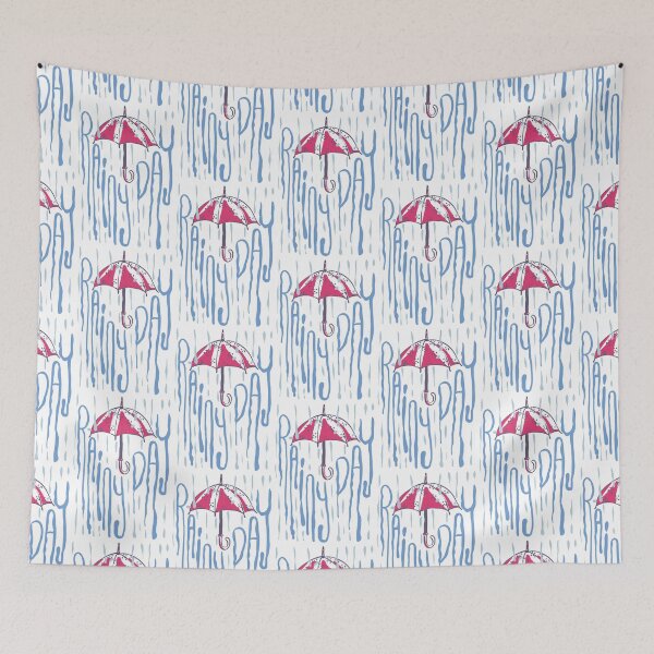 Item preview, red umbrella on a rainy day designed and sold by diaricesalt.