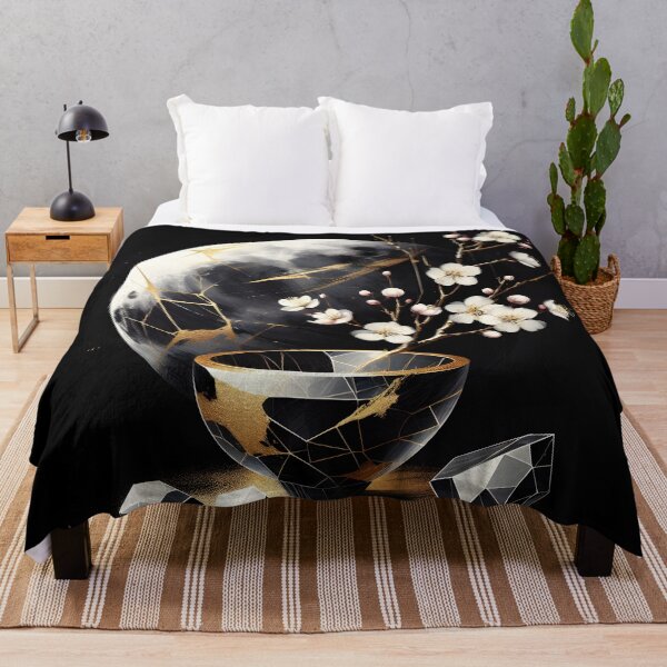 Item preview, Kintsugi Moon and Sakura, Ai Generated Art  designed and sold by ACC .